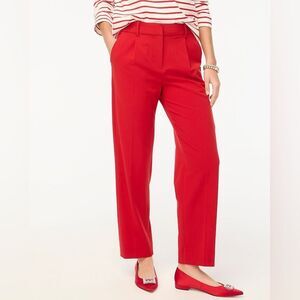 NWT j crew bt009 pleated trousers in red size 6